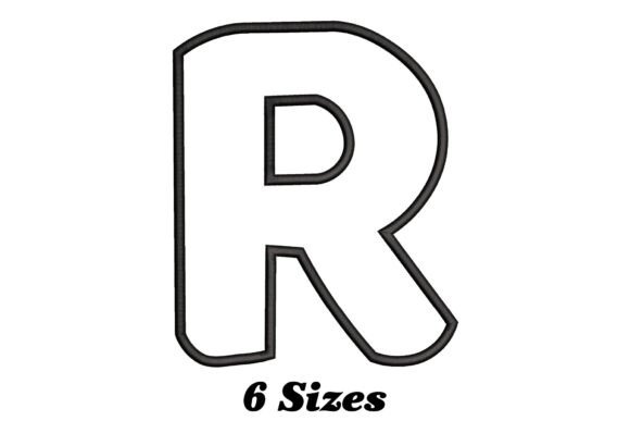 Alphabet Letter R Outline: A Stylish Embroidery Design