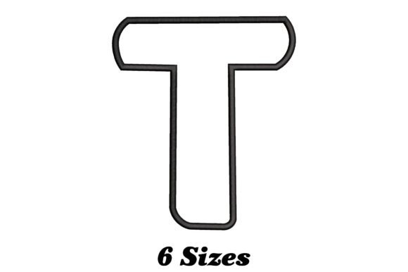 Alphabet Letter T Outline: A Stylish Embroidery Design