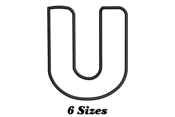 Alphabet Letter U Outline: A Stylish Embroidery Design