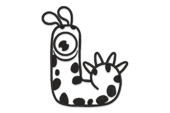 Charming Monster Alphabet Letter L Design