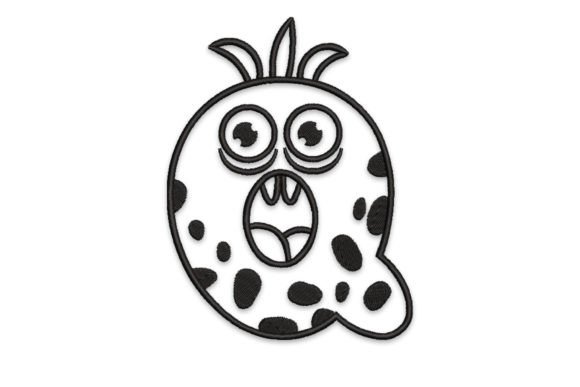 Charming Monster Alphabet Letter Q Design