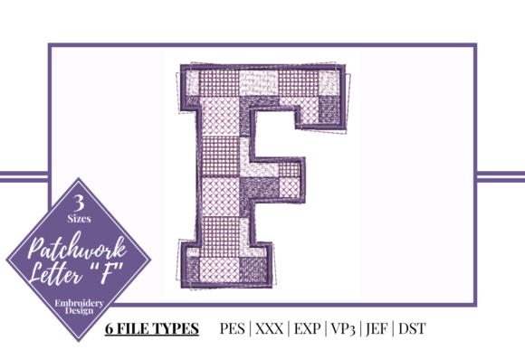 Charming Patchwork Letter F for Personalized Gifts