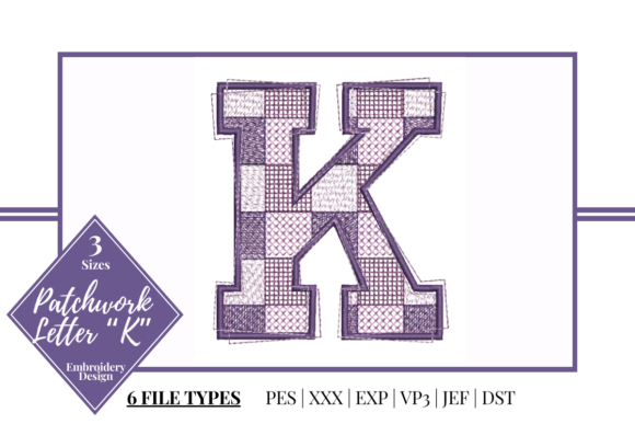 Charming Patchwork Letter K for Personalized Gifts