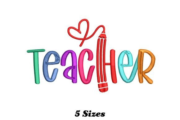 Charming Teacher: A Playful Embroidery Design