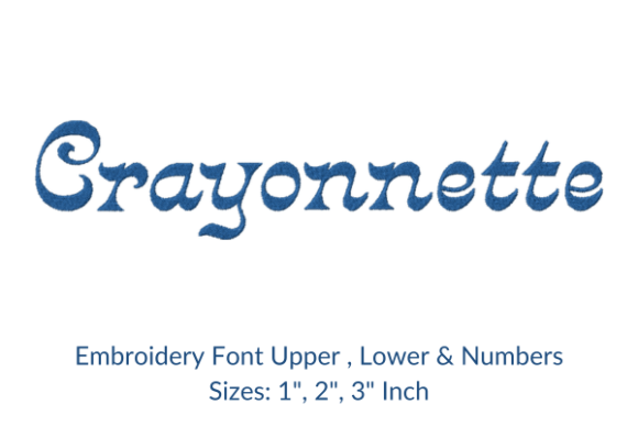 Crayonnette Fonts: A Festive Embroidery Choice