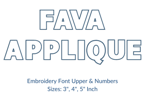 Fava Applique Font: A Versatile Choice for Holiday Embroidery