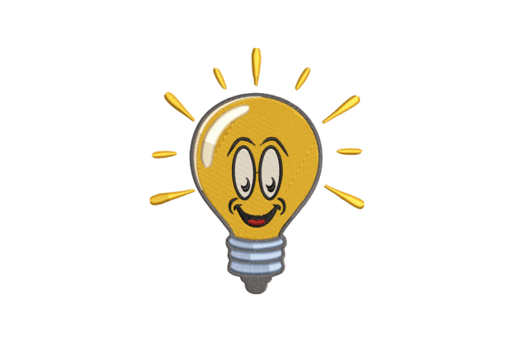 Funny Light Bulb: A Spark of Creativity for Seasonal Embroidery