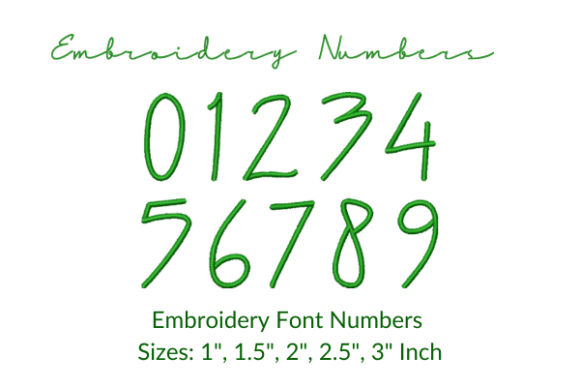 Gistesy Number Fonts: A Versatile Embroidery Design