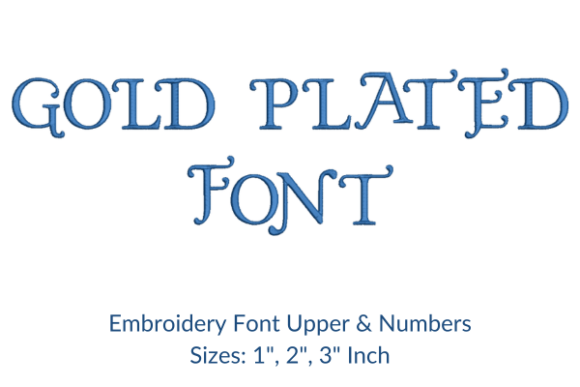 Gold Plated Fonts for Professional Embroidery