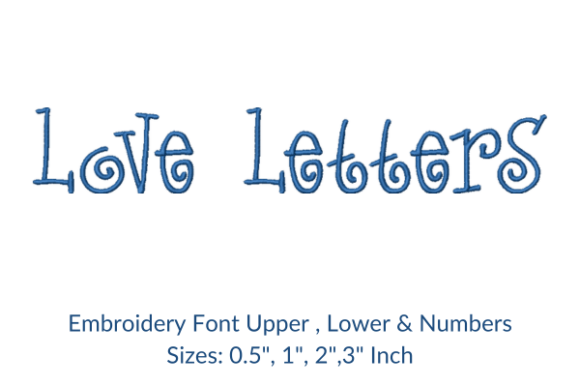 Love Letters Font for Charming Embroidery