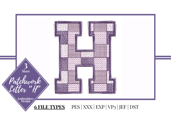 Patchwork Letter H: A Stylish Accent for Sweatshirts