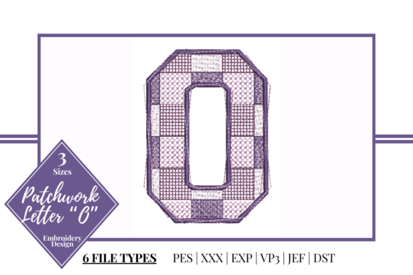 Patchwork Letter O: A Stylish Accent for Embroidery