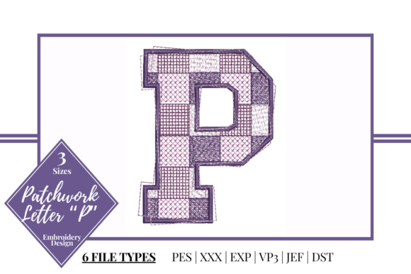 Patchwork Letter P: A Stylish Accent for Your Shop