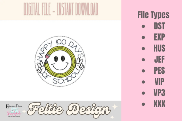 Review: 100 Days of School ITH Felties