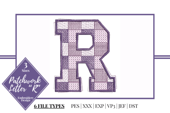 Stylish Patchwork Letter R for Business Branding