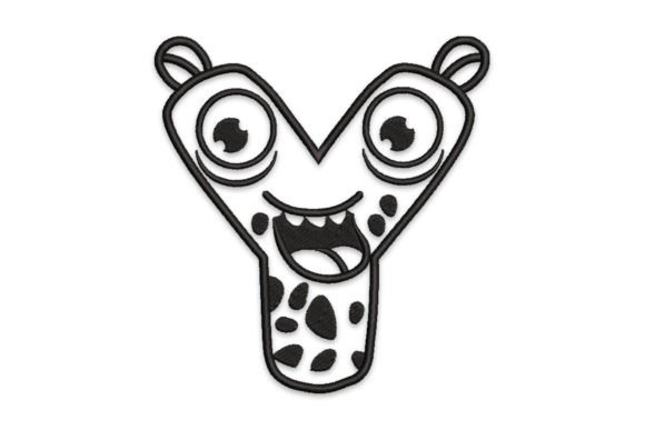 Whimsical Monster Alphabet Letter Y
